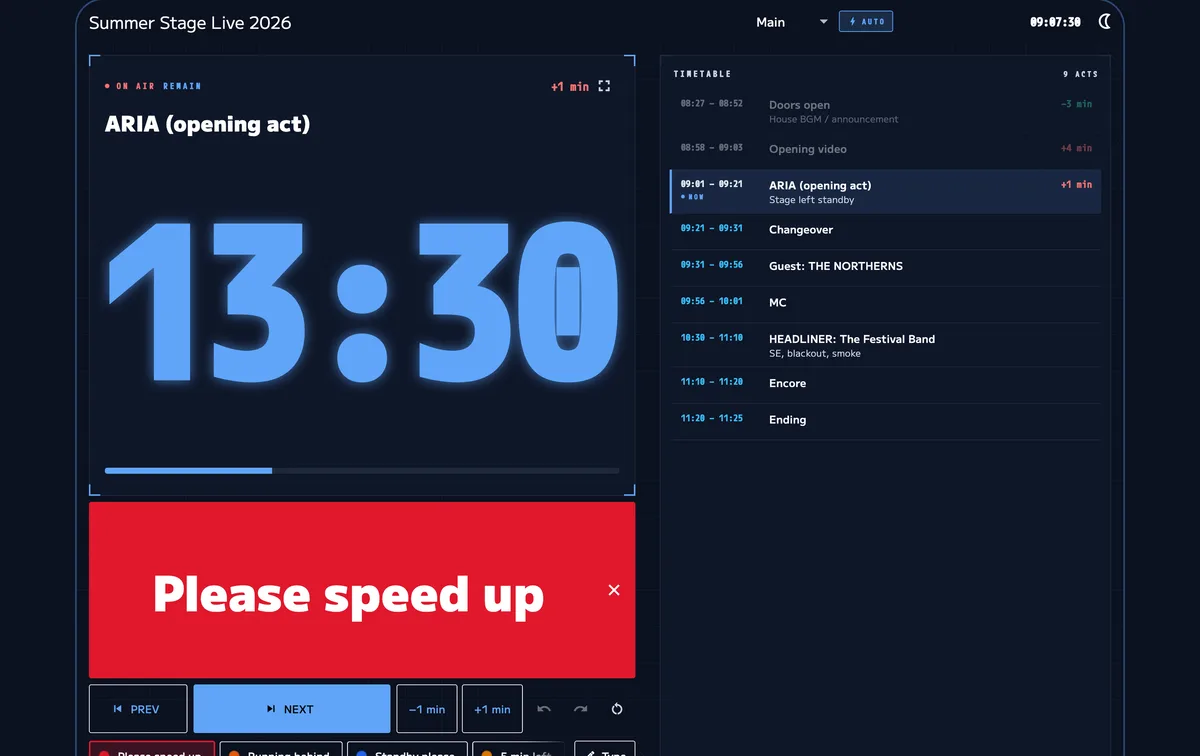 Run timer