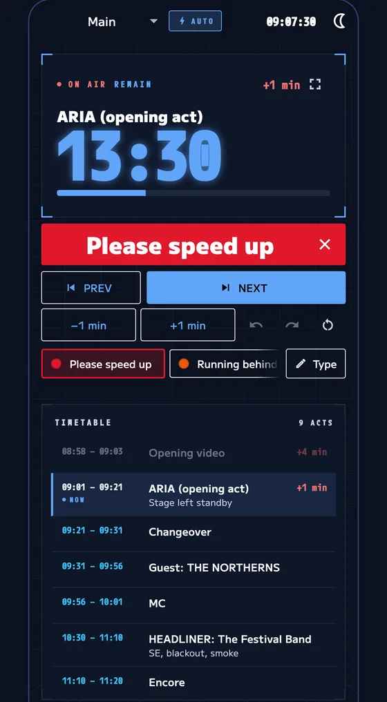 An iPhone showing a "please speed up" message
